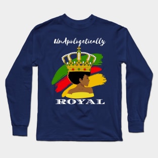 Unapologetically black and Royal Long Sleeve T-Shirt